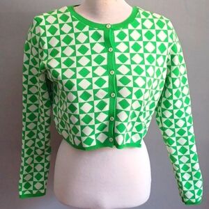 Zara cropped geometric sweater Size M